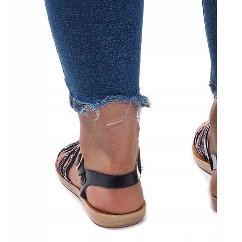 Sandaler 3-8 Sort med Brocade 2