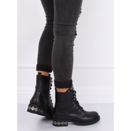 Sorte støvler med studs KL-599 Sort 2