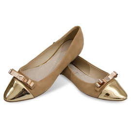 Smukke Ballerinas Med Metal Sløjfe A571 Khaki kaki 1
