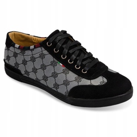 Elegante Sneakers 931 Grå sort 2