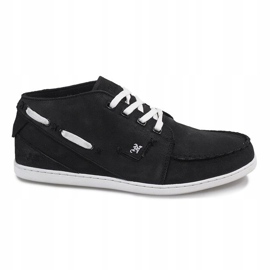 Høje lædersneakers MID1 sort 1
