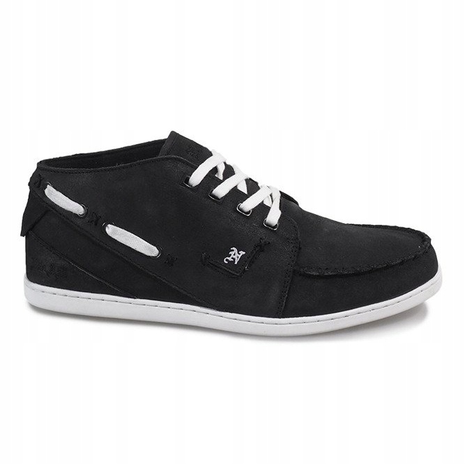 Høje lædersneakers MID1 sort 1