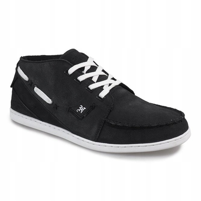 Høje lædersneakers MID1 sort 2