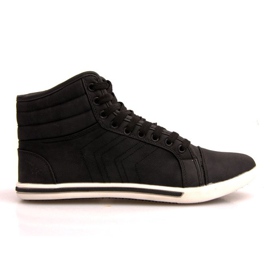 Moderigtige høje sneakers 012M sort 1