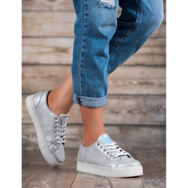 Sølv sneakers grå 2