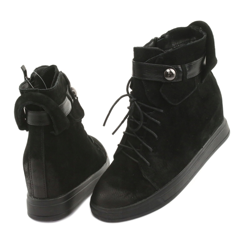 M.Daszyński Sorte sneakers med lynlås 143 4