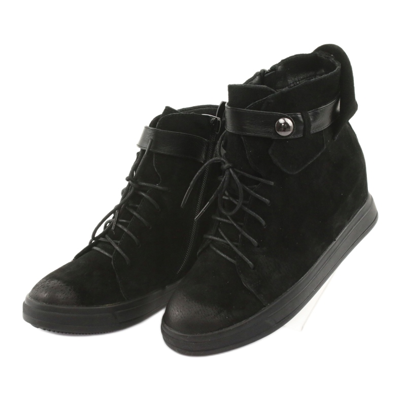 M.Daszyński Sorte sneakers med lynlås 143 3