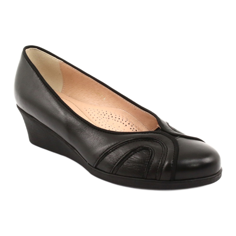 Komfortable pumps på en sort Espinto 232 wedge 1