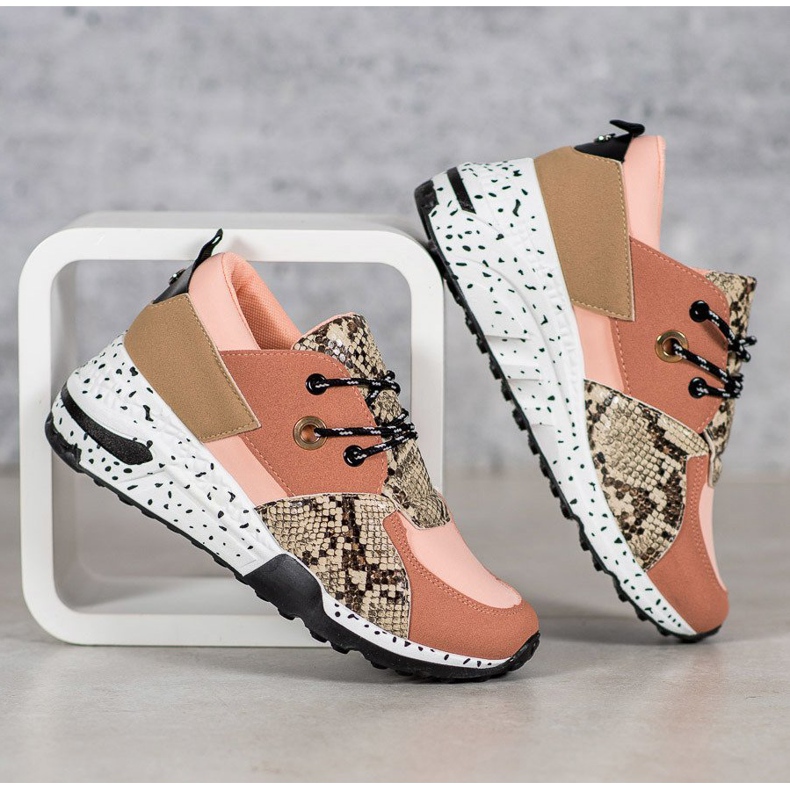Snake Print VICES Sneakers lyserød 1