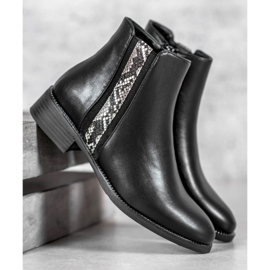 Filippo Moderigtige Snake Print støvler sort 1