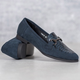 Snake Print VICES loafers blå 1