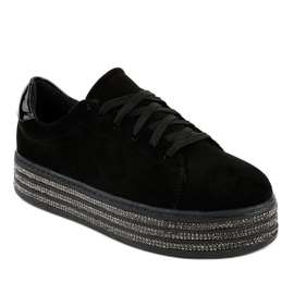 Sorte sneakers dekoreret med kvinder G280 1