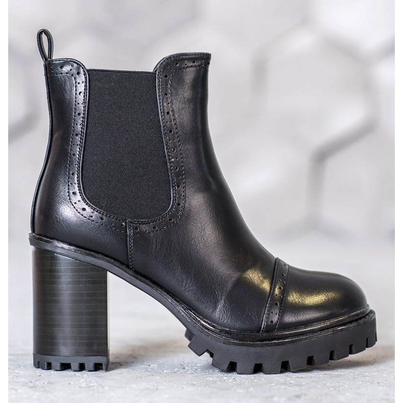 Seastar Slip-on støvler på platformen sort 2