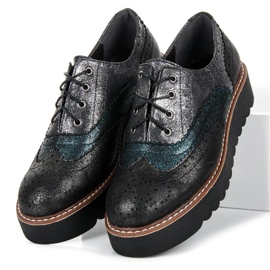 Kylie Bundet brogues sort 1
