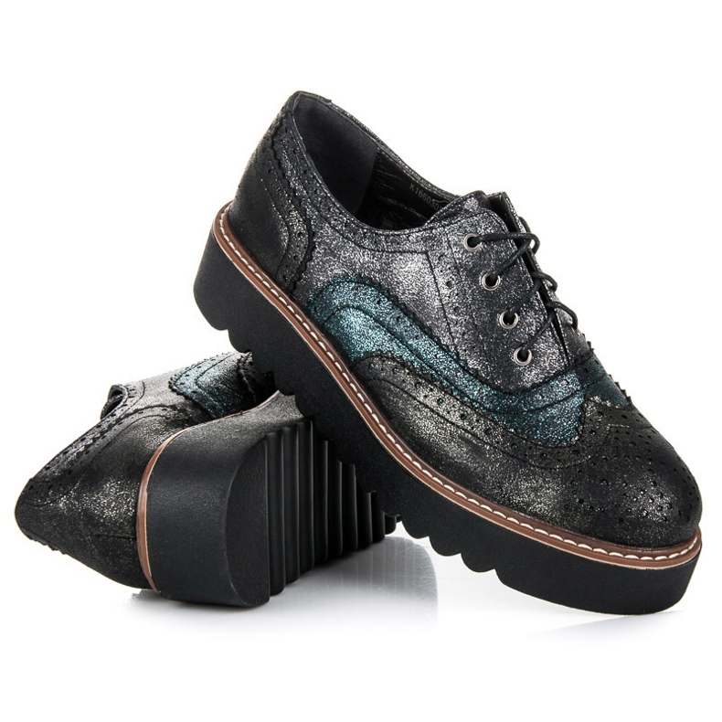 Kylie Bundet brogues sort 2