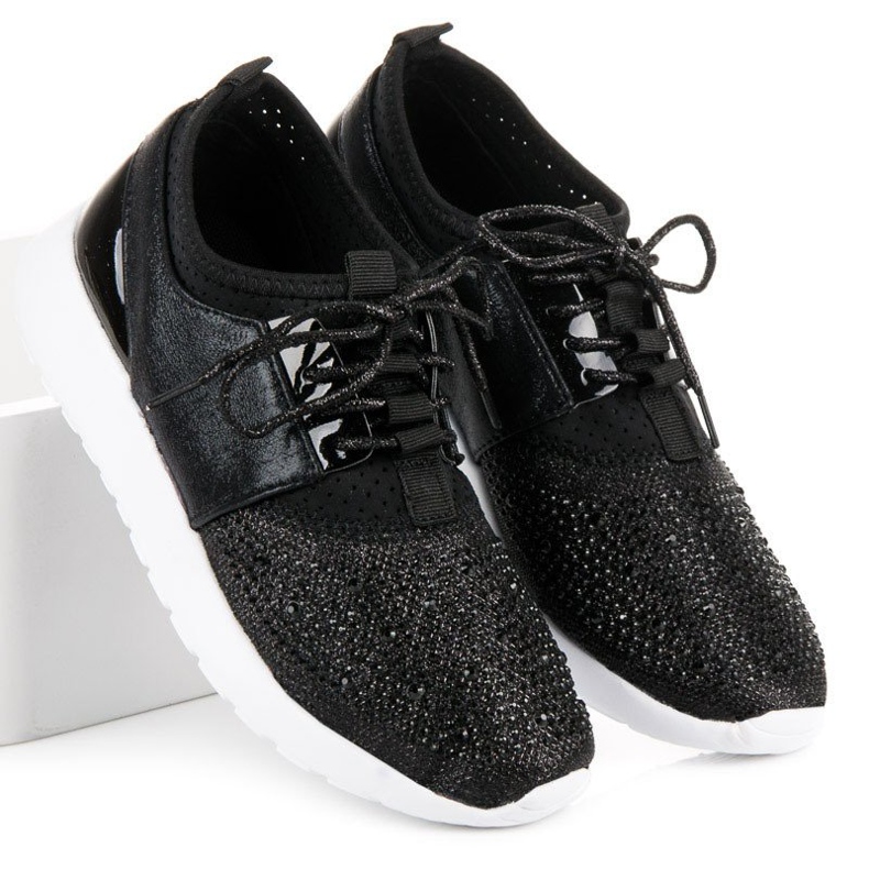Stilfulde slip-on sko sort 2