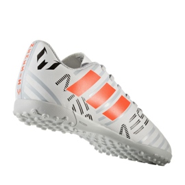 Adidas Nemeziz Messi 17.4 TF Jr S77207 fodboldstøvler hvid 1