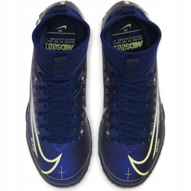 Nike Mercurial Superfly 7 Academy Mds Tf Jr BQ5407 401 fodboldsko marineblå marineblå 1