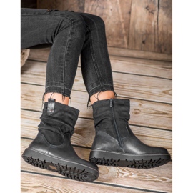 Ideal Shoes Arbejdere på platformen sort 2