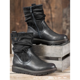 Ideal Shoes Arbejdere på platformen sort 1