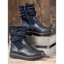 Ideal Shoes Arbejdere på platformen blå 2