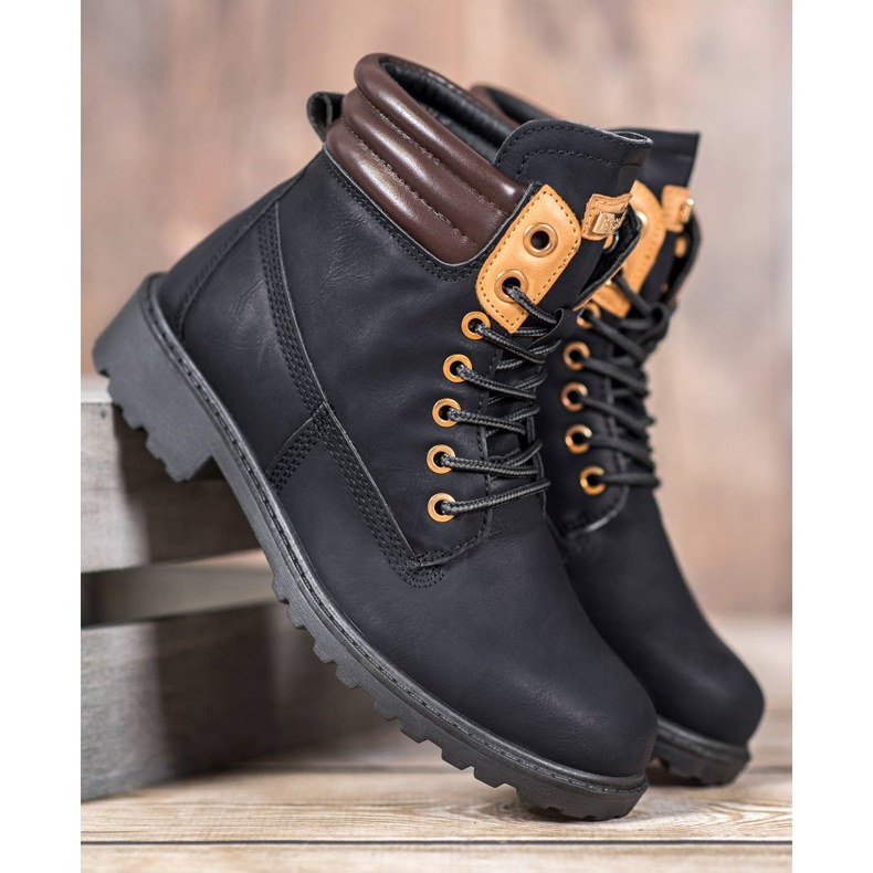 SHELOVET Stilfulde Trappers sort 1