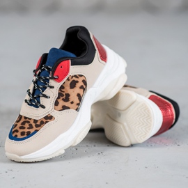 SHELOVET Moderigtige sneakers i leopardprint brun flerfarvet 3