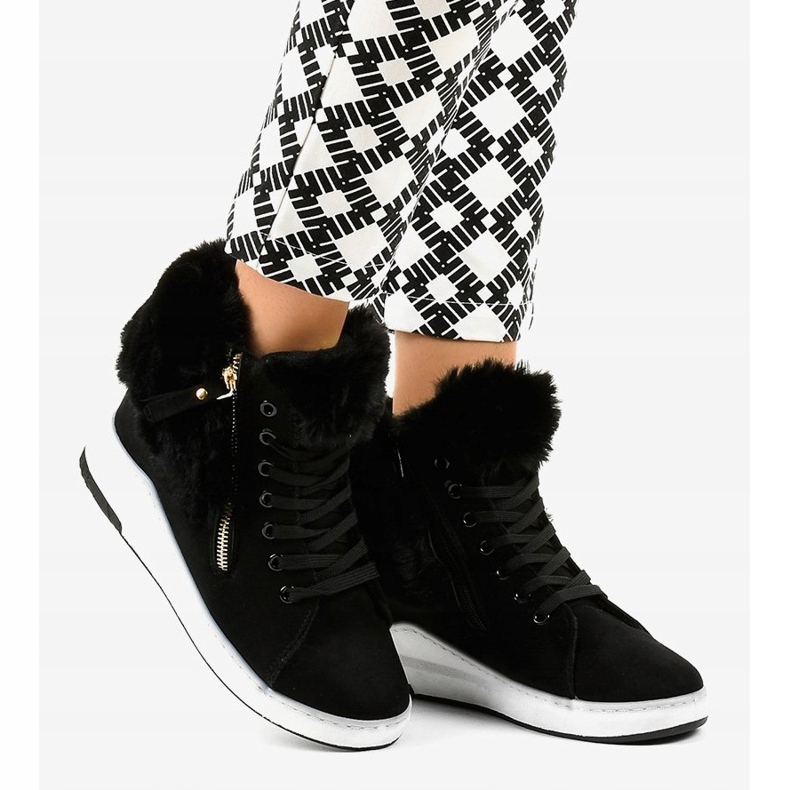 Sorte kvinders isolerede sneakers CN686 2