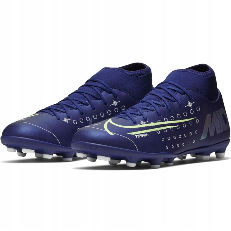 Nike Mercurial Superfly 7 Club Mds FG / MG M BQ5463 401 fodboldsko marineblå blå 1