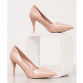 Kylie Klassiske Eco læderpumper beige 2