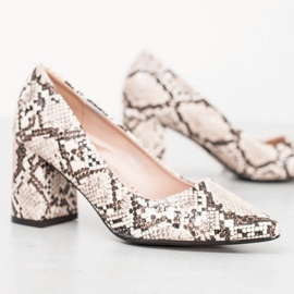 Seastar Snake Print pumper hvid 1