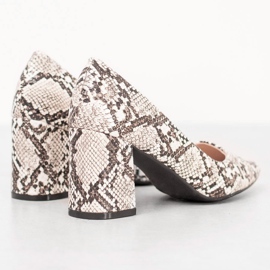 Seastar Snake Print pumper hvid 2