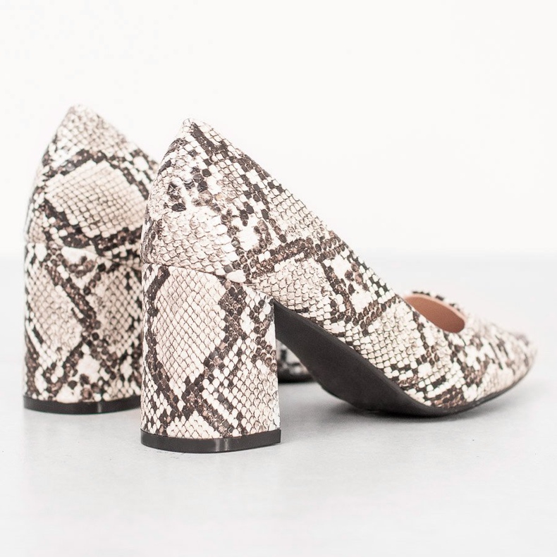 Seastar Snake Print pumper hvid 2