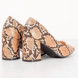 Seastar Snake Print pumper brun 1