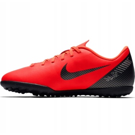 Nike Mercurial Vapor X 12 Club Gs CR7 Tf Jr AJ3106 600 fodboldsko flerfarvet rød 1