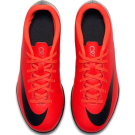 Nike Mercurial Vapor X 12 Club Gs CR7 Tf Jr AJ3106 600 fodboldsko flerfarvet rød 2