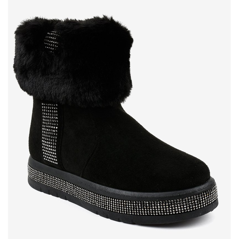Sort isolerede ruskind eskimo støvler K-356 1