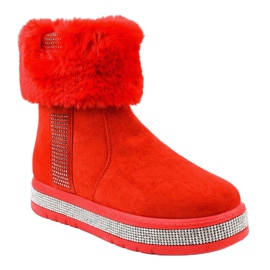 Varm rød ruskind Eskimo støvler K-356 1
