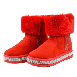 Varm rød ruskind Eskimo støvler K-356 2