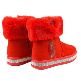 Varm rød ruskind Eskimo støvler K-356 3