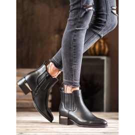 Super Mode Støvler med dekorativ hæl sort 2