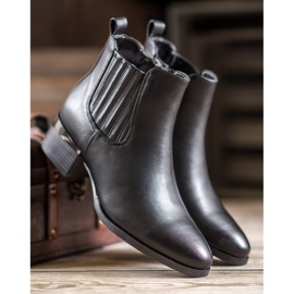 Super Mode Støvler med dekorativ hæl sort 3