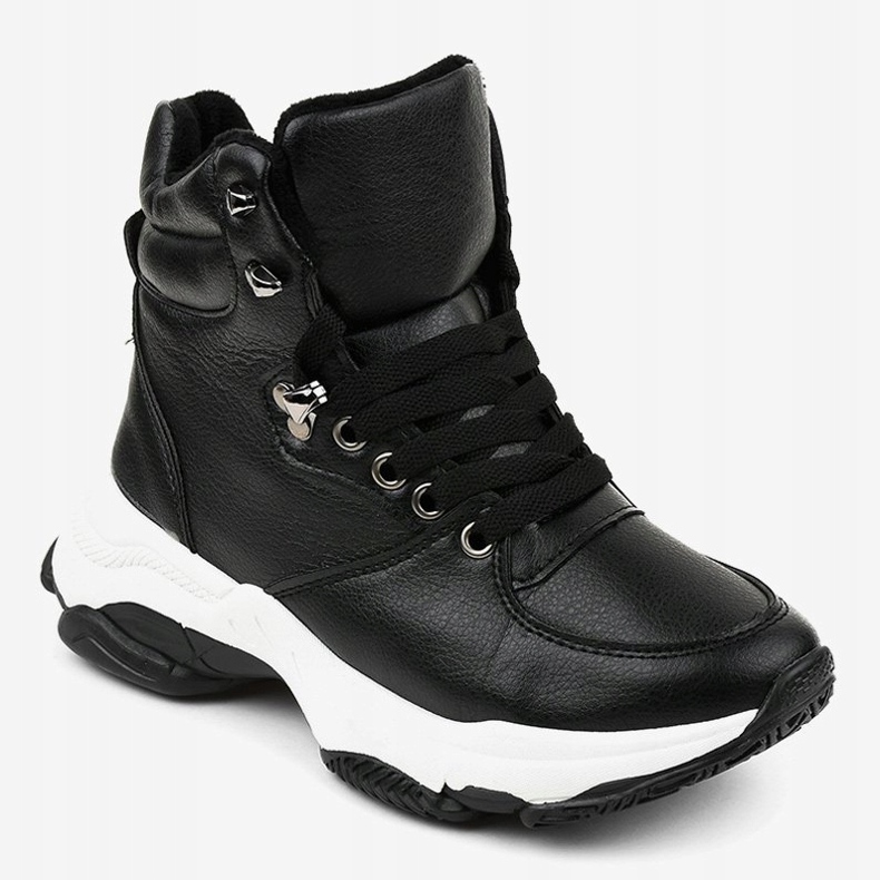 Sorte kvinders isolerede sneakers C-3132 1
