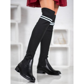 Bestelle Moderigtige slip-on støvler sort 2