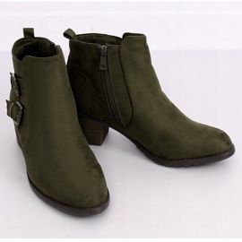 Grønne højhælede støvler K1809305 Khaki 1