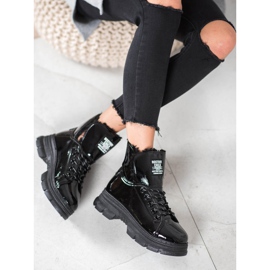 Bella Paris Lakerede Eco-Leather Sneakers sort 2