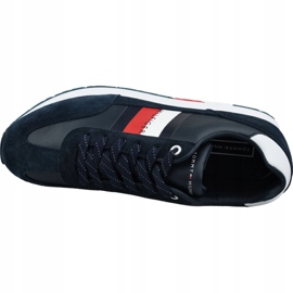 Tommy Hilfiger Corporate Leather Flag Runner M FM0FM02380 403 marineblå 2