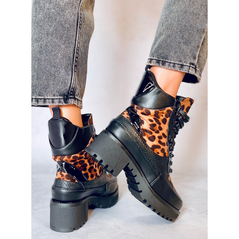 Højsålesko NS067 Leopard sort 2