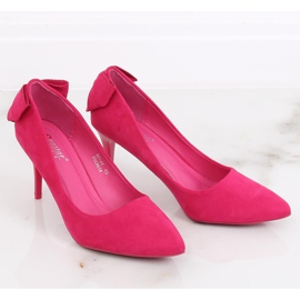 Pumper på en nål med en bue fuchsia NF-46 Fuchsia lyserød 1