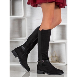 Ideal Shoes Ruskind støvler sort 1